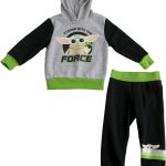 STAR WARS Baby Yoda Boys 2 Piece Small But Mighty Hoodie Sweatshirt and Jogger Pants Set